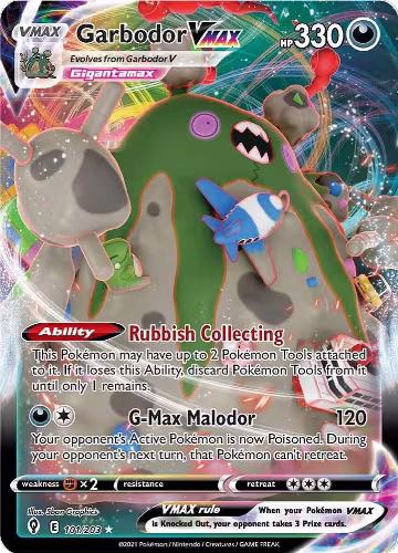 Garbodor VMAX (101/203), Evolving Skies — Pokémon card price