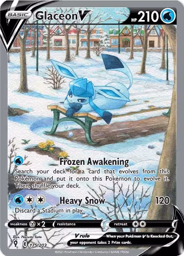 Glaceon V (Alternate Full Art) (175/203), Evolving Skies — Pokémon card price