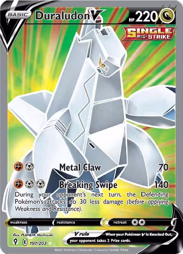 Duraludon V (Full Art) (197/203), Evolving Skies — Pokémon card price