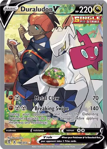 Duraludon V (Alternate Full Art) (198/203), Evolving Skies — Pokémon card price