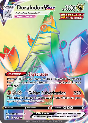 Duraludon VMAX (Secret) (219/203), Evolving Skies — Pokémon card price