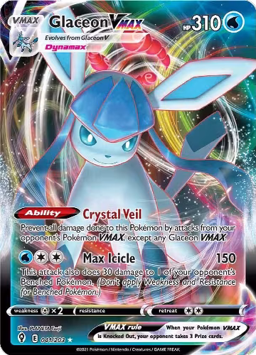 Glaceon VMAX (041/203), Evolving Skies — Pokémon card price