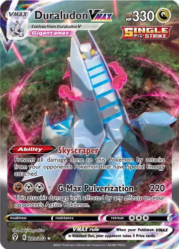 Duraludon VMAX (Alternate Art Secret) (220/203), Evolving Skies — Pokémon card price
