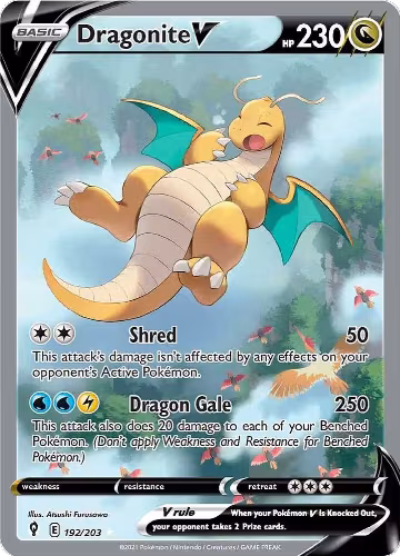 Dragonite V (Alternate Full Art) (192/203) — card price