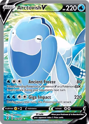 Arctovish V (Full Art) (176/203), Evolving Skies — Pokémon card price