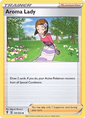 Aroma Lady (141/203), Evolving Skies — Pokémon card price