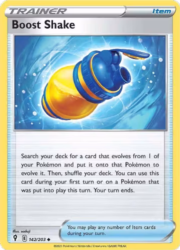 Boost Shake (142/203), Evolving Skies — Pokémon card price