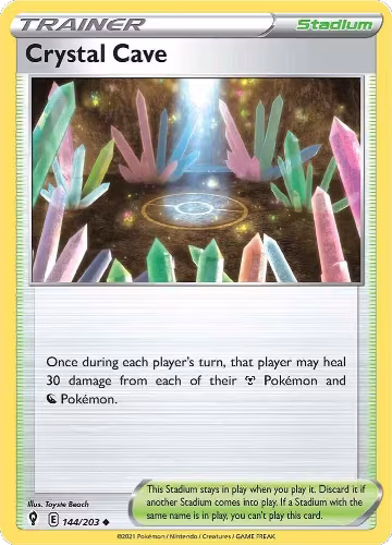 Crystal Cave (144/203), Evolving Skies — Pokémon card price