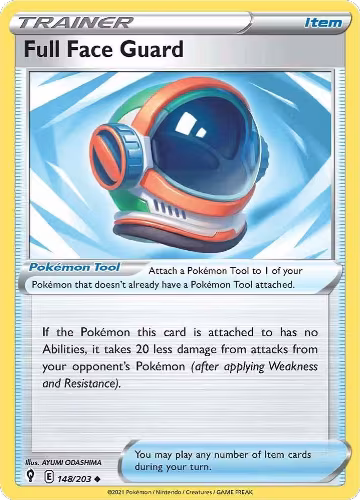 Full Face Guard (148/203), Evolving Skies — Pokémon card price