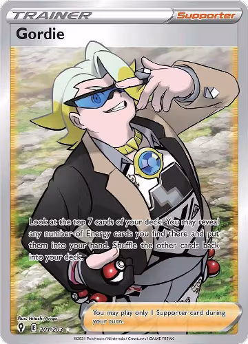 Gordie (Full Art) (201/203), Evolving Skies — Pokémon card price