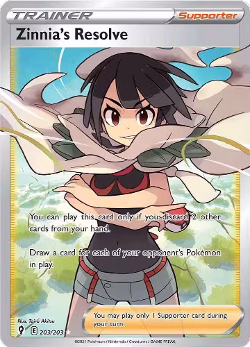 Zinnia's Resolve (Full Art) (203/203), Evolving Skies — Pokémon card price