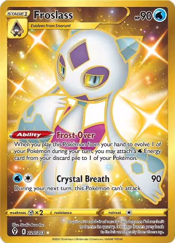 Froslass (Secret) (226/203), Evolving Skies — Pokémon card price