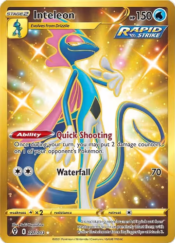 Inteleon (Secret) (227/203), Evolving Skies — Pokémon card price