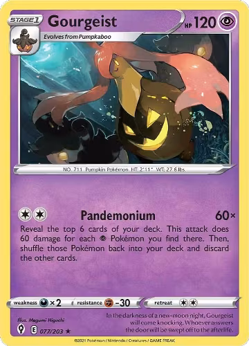 Gourgeist (077/203), Evolving Skies — Pokémon card price