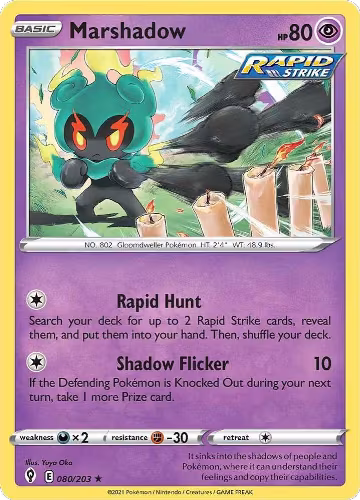 Marshadow (080/203), Evolving Skies — Pokémon card price