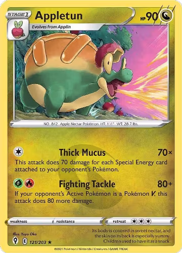 Appletun (121/203), Evolving Skies — Pokémon card price