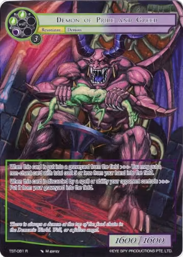 Demon of Pride and Greed (Full Art) (TST-081), The Seventh — Force of Will card price