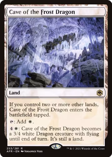 Cave of the Frost Dragon (253), AFR Ampersand Promos — Magic card price