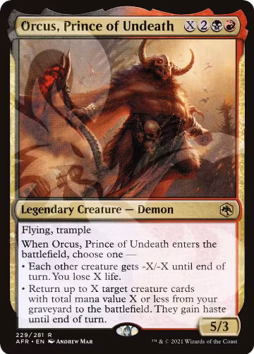 Orcus, Prince of Undeath (229), AFR Ampersand Promos — Magic card price