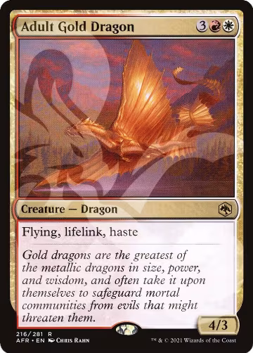 Adult Gold Dragon (216), AFR Ampersand Promos — Magic card price