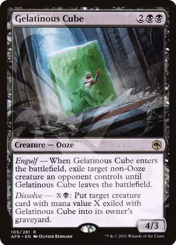 Gelatinous Cube (105), AFR Ampersand Promos — Magic card price