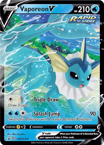Vaporeon V - SWSH150 (SWSH150), Sword & Shield Promo Cards — Pokémon card price