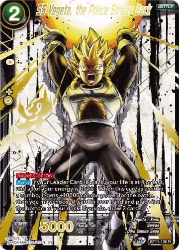 SS Vegeta, the Prince Strikes Back (Alternate Art) (BT11-130), Special Anniversary Set 2021 — DB Super card price