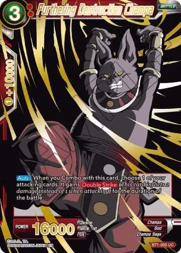 Furthering Destruction Champa (Alternate Art) (BT1-005), Special Anniversary Set 2021 — DB Super card price