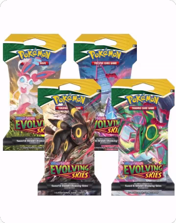 Evolving Skies Sleeved Booster Pack Art Bundle [Set of 4], Evolving Skies — Pokémon sealed product price