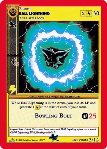 Ball Lightning (3), Cryptid Nation: First Edition Tribal Theme Decks — MetaZoo card price