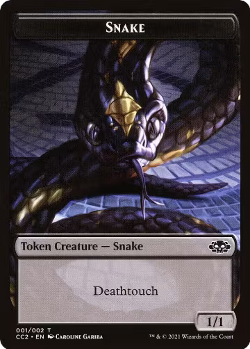 Snake // Zombie Double-Sided Token (1 // 2), Commander Collection: Black — Magic card price