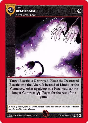Death Beam (5), Cryptid Nation: First Edition Tribal Theme Decks — MetaZoo card price