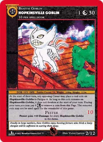 Hopkinsville Goblin (2), Cryptid Nation: First Edition Tribal Theme Decks — MetaZoo card price