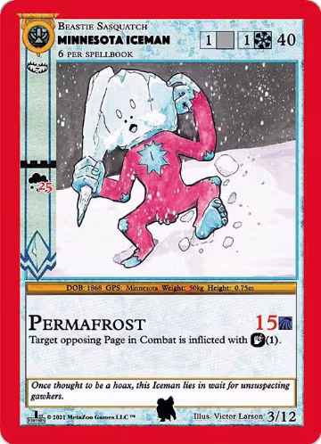 Minnesota Iceman (3), Cryptid Nation: First Edition Tribal Theme Decks — MetaZoo card price