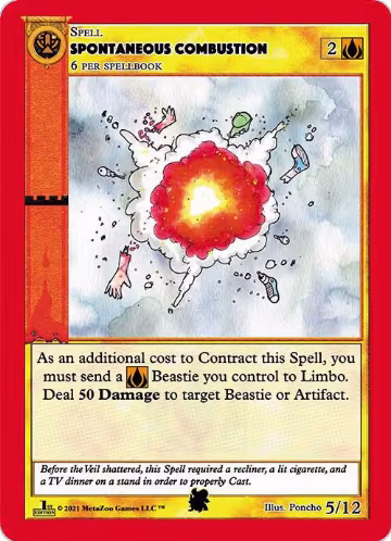 Spontaneous Combustion (5), Cryptid Nation: First Edition Tribal Theme Decks — MetaZoo card price