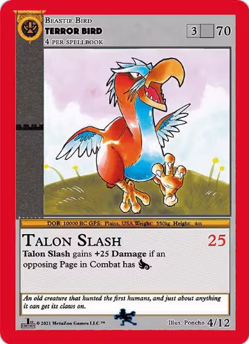 Terror Bird (4), Cryptid Nation: First Edition Tribal Theme Decks — MetaZoo card price