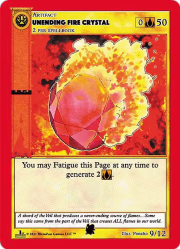 Unending Fire Crystal (10), Cryptid Nation: First Edition Tribal Theme Decks — MetaZoo card price