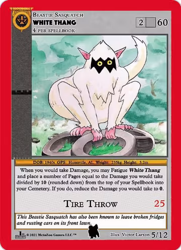 White Thang (5), Cryptid Nation: First Edition Tribal Theme Decks — MetaZoo card price