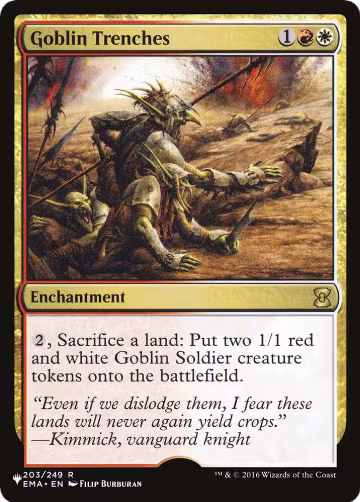 Goblin Trenches (203/249), The List Reprints — Magic card price
