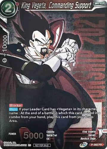 King Vegeta, Commanding Support (Championship Pack 2021 Vol.3) (P-355), Promotion Cards — DB Super card price