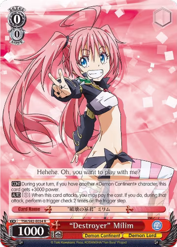 "Destroyer" Milim (TSK/S82-E034 R), That Time I Got Reincarnated as a Slime Vol.2 — Weiß Schwarz card price