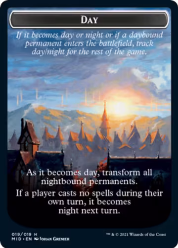 Day // Night Double-Sided Token (19), Innistrad: Midnight Hunt — Magic card price