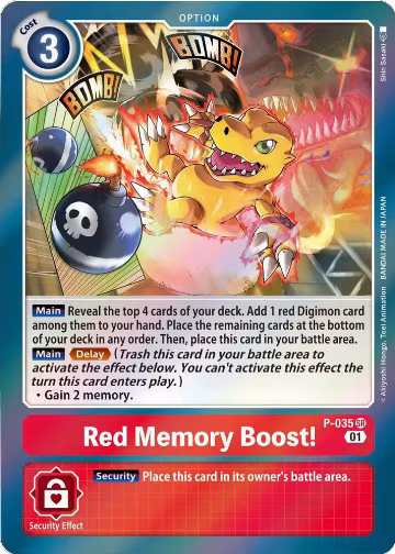 Red Memory Boost! (P-035 SR), Digimon Promotion Cards — Digimon card price