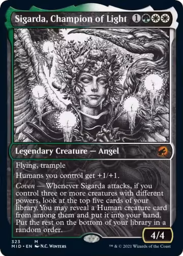 Sigarda, Champion of Light (Showcase) (323), Innistrad: Midnight Hunt — Magic card price