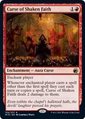 Curse of Shaken Faith (134), Innistrad: Midnight Hunt — Magic card price