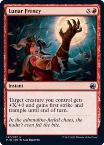 Lunar Frenzy (147), Innistrad: Midnight Hunt — Magic card price