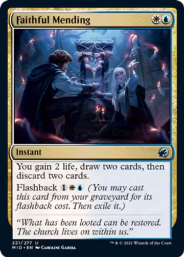 Faithful Mending (221), Innistrad: Midnight Hunt — Magic card price