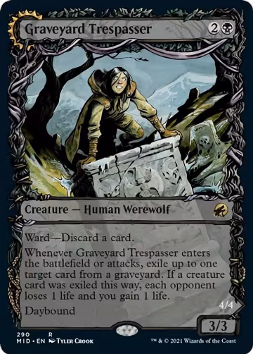 Graveyard Trespasser (Showcase) (290), Innistrad: Midnight Hunt — Magic card price