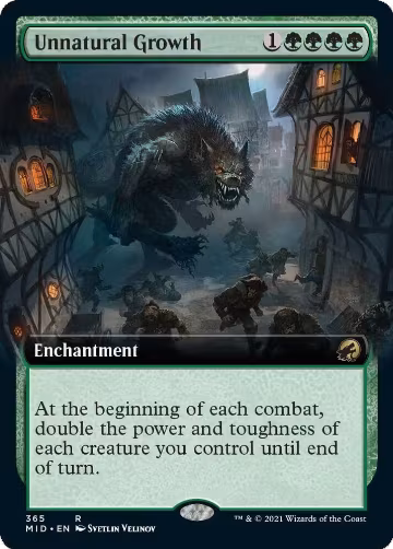 Unnatural Growth (Extended Art) (365), Innistrad: Midnight Hunt — Magic card price