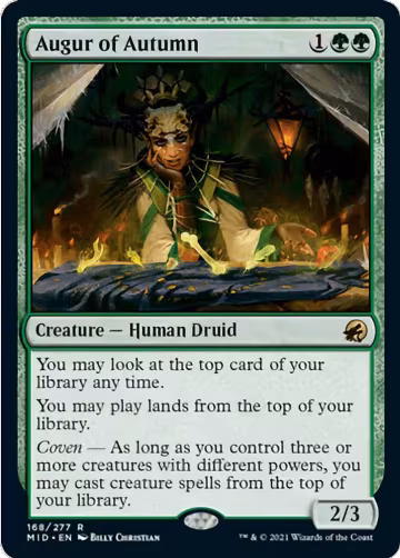Augur of Autumn (168), Innistrad: Midnight Hunt — Magic card price